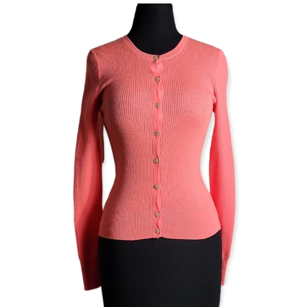 Banana Republic lightweight merino ribbed cardigan size small